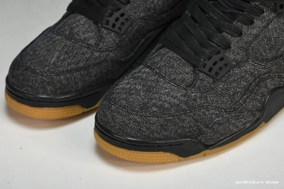 NRG - AO2571-001 AO2571-001 Air Black Levis Retro 4  Levis Denim Jordan 0209